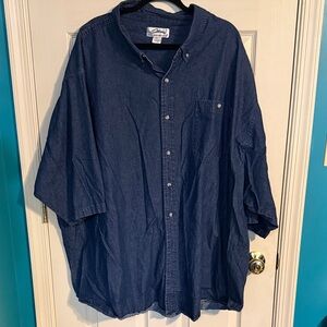 Men's Classic Blue Denim Shirt Big and Tall